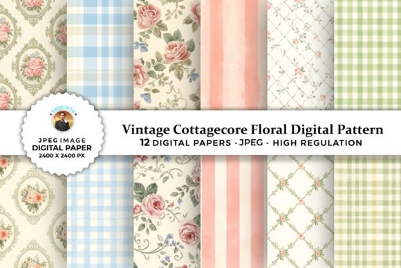 Bringing Nostalgia to Life with Vintage Cottagecore Floral Digital Paper
