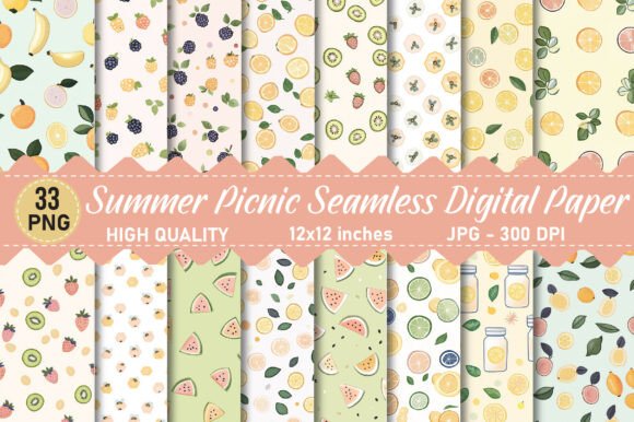 Bringing the Sunshine Indoors with Summer Picnic Seamless Digital Paper