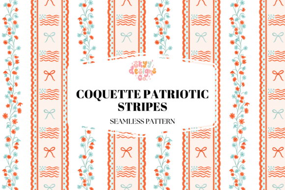 Elevate Your Summer Crafts with the Coquette Patriotic Stripes Pattern