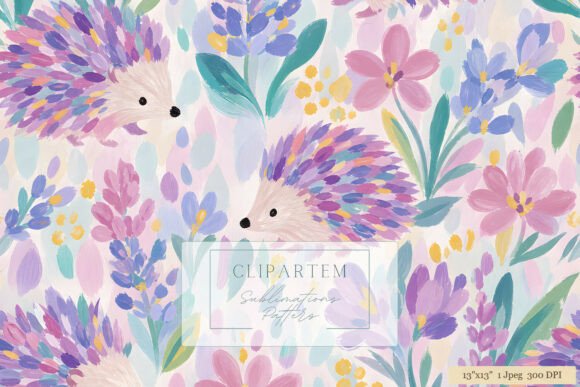 Embracing Cottagecore Magic: The Rise of the Hedgehog Floral Sublimation Pattern in Modern Design