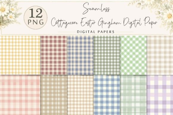 Embracing the Charm of Cottagecore Easter Gingham Digital Paper for Your Creative Projects