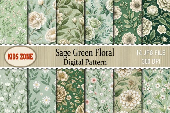 Exploring the Versatility of Sage Green Floral Digital Patterns