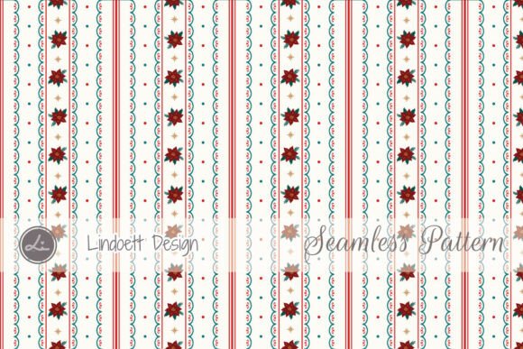 Festive Poinsettia Seamless Patterns for Holiday Design