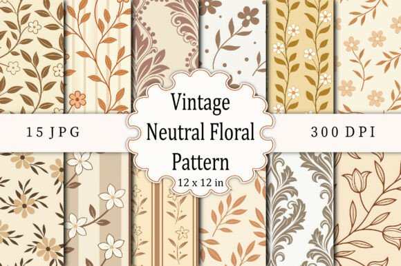 Integrating Vintage Neutral Floral Patterns into Professional Creative Workflows