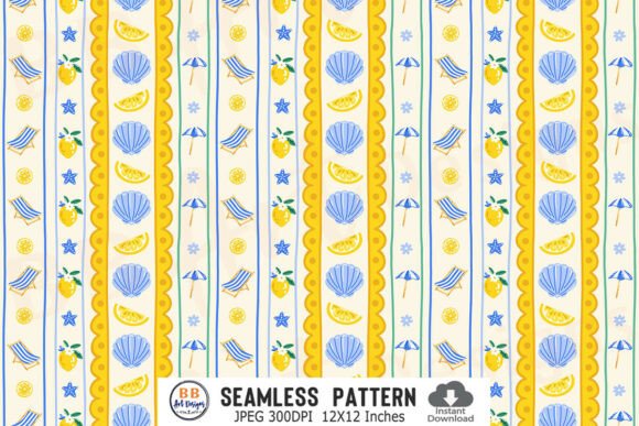 Italian Summer Pattern Coast Lemon Paper