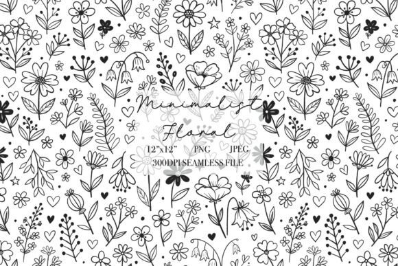 Minimalistic Floral Seamless Pattern Guide