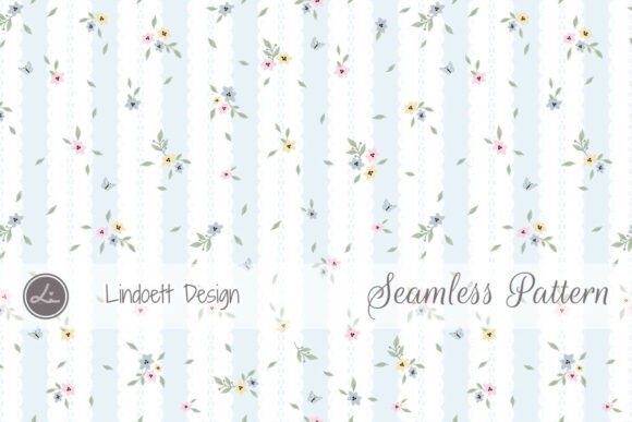Pastel Floral and Butterfly Pattern Guide
