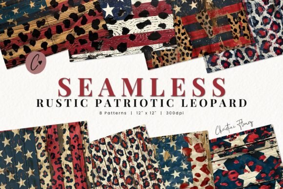 Rustic Patriotic Leopard Print for Bold Designs