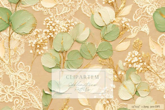 Sage Green Eucalyptus Lace Pattern: A Modern Fusion of Botanical Art and Digital Design
