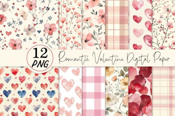 Unlock Creative Possibilities with the Romantic Valentine Digital Paper Bundle