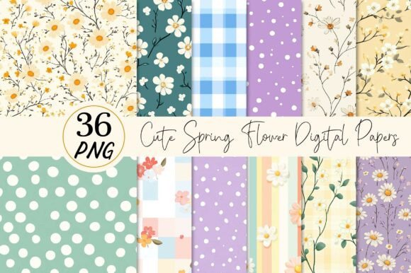 Unlock Your Creativity with Cute Spring Flower Digital Papers for Stunning DIY Projects