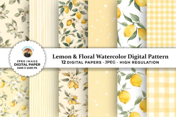 Unlocking Creative Potential with Lemon Floral Watercolor Digital Papers