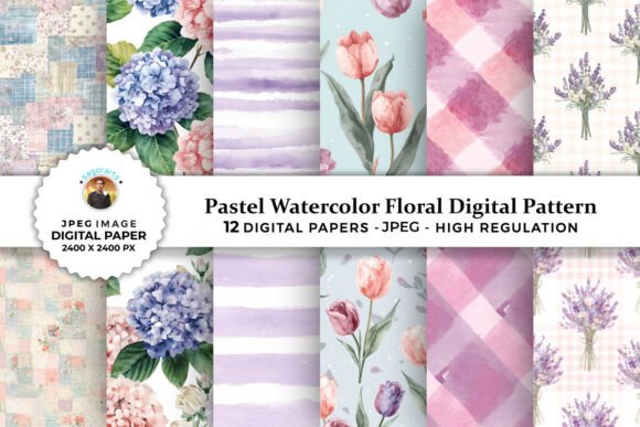 Unlocking Creative Potential with Pastel Watercolor Floral Digital Patterns