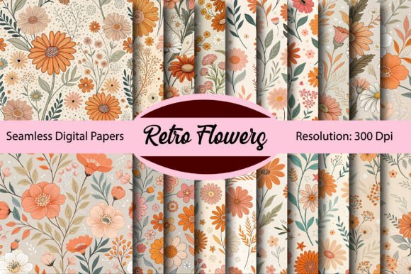 Unlocking the Potential of RETRO FLOWERS Seamless Digital Paper for Professional Designs