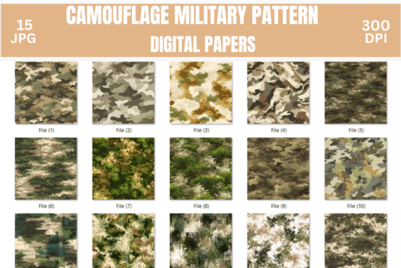 Vintage Natural Camo Patterns for Creators
